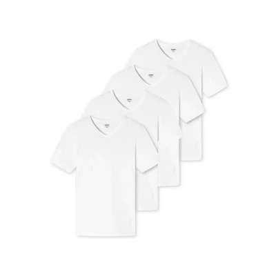 Abbildung von uncover by Schiesser Kurzarm 4ER PACK Basic Unterhemd/shirt, Herren, Größe: Small, Weiß