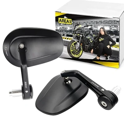 Abbildung von Area1 Motorrad Spiegel Lenkerendenspiegel CNC kompatibel mit Aerox, Aerox 4, R (V67)