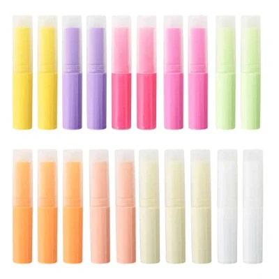 Abbildung von 20PCS Leer Lippenstift Tubes, Leere Lippenpflegestift Behälter,Leere Tuben zum Befüllen mit Kappe für Lippenbalm, Selbstgemachten Balsam, DIY Selbst Hergestellte (5g) (Bunt)