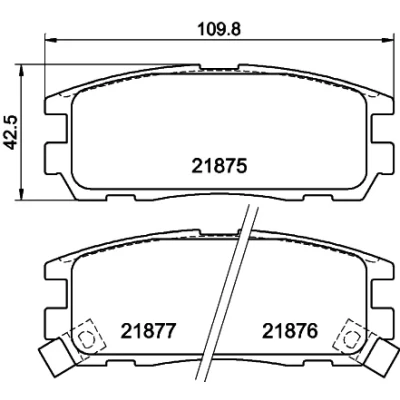 Abbildung von HELLA 8DB 355 016 621 Bremsbelagsatz mit akustischer Verschleißwarnung OPEL: Frontera B SUV, A Sport SUV Cabrio