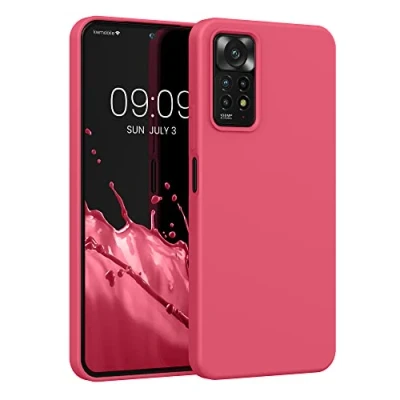 Abbildung von kwmobile Hülle kompatibel mit Xiaomi Redmi Note 11 Pro / (5G) 12 (4G) Silikon Handy Case Handyhülle weiche Oberfläche kabelloses Laden Awesome Pink