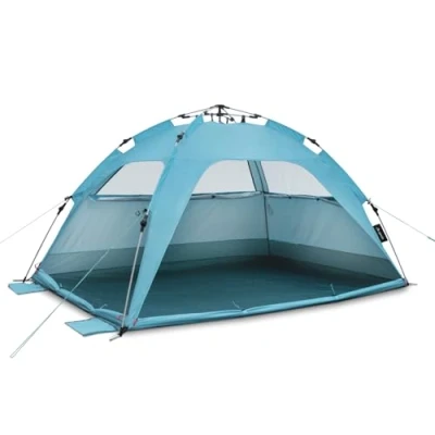 Abbildung von Strandmuschel Pop Up Quick Palm Strand Oceanblue Schnellaufbau UV80+ qeedo