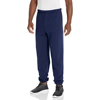 Abbildung von Jerzees Herren Sweathose aus Fleece mit elastischer Unterseite Trainingshose, Marineblau, X Groß