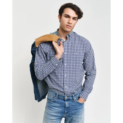 Abbildung von Gant Langarmhemd &quot;REG POPLIN SMALL CHECK SHIRT&quot;, Regular Fit Popeline Hemd mit kleinem Karomuster