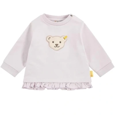Abbildung von Steiff Sweatshirt EU Größe 80 Orchid Hush, Mädchen Langarm Sweatshirt, Longsleeve für Kinder, Pullover langärmelig, Babyoberteil, ideales Basic Shirt, bequem und weich, waschmaschinenfest