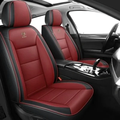 Abbildung von ORAWLE Sitzbezüge Auto Autositzbezüge Universal Set für Mercedes Benz Clase B B150 W245 B180 B200 B170 F Cell Zubehör: Schwarz Rot