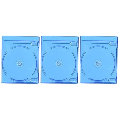 Abbildung von Hama Blu ray Doppelhülle (Auch passend für CDs und DVDs, Mit Folie zum Einstecken des Covers) blau