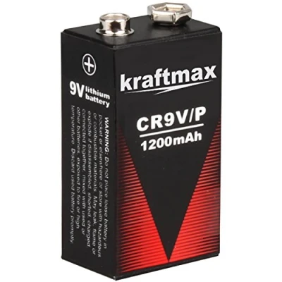 Abbildung von kraftmax 1x 9V Block Lithium Hochleistungs Longlife Batterien für Rauchmelder/Feuermelder 10 Jahre Batterie Lebensdauer