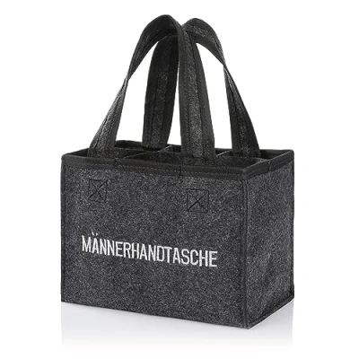 Abbildung von Nordstern Flaschenträger Männerhandtasche aus Filz mit 6 Fächern 20 x 16 cm (1 St)