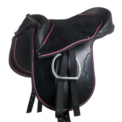 Abbildung von HKM Shetty Sattel Funny Horses Schwarz/Rosa