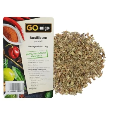 Abbildung von 1kg Basilikum gerebelt feinstes Aroma &amp; Premium Qualität 1000g