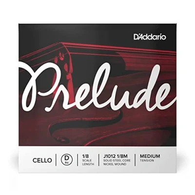 Abbildung von D&#039;Addario Prelude D Saite für Cello (für in 1/8 Größe, mittlere Spannung) 1 Stück