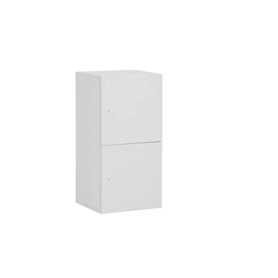 Abbildung von Schildmeyer Locked Spind Schrank Cap 159253 mit elektronischem Schloss, Holzwerkstoff, mattweiß, 2 Türen