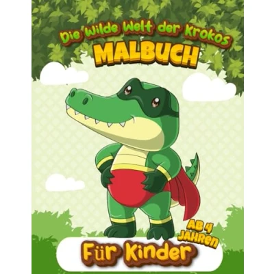 Abbildung von Die wilde Welt der Krokos Malbuch für Kids ab 4 Jahren: Ein Krokodil Abenteuer kleiner Entdecker