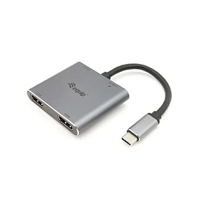 Abbildung von Equip Adapter USB C/133484 C 4 in 1 Dual HDMI Adapter/Silber