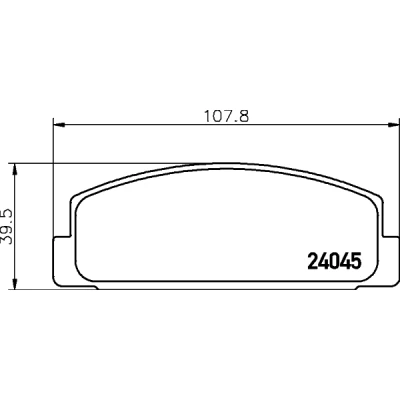 Abbildung von HELLA 8DB 355 011 131 Bremsbelagsatz nicht für Verschleißwarnanzeiger vorbereitet mit Zubehör MAZDA: 6 Sport, Hatchback, 323 F
