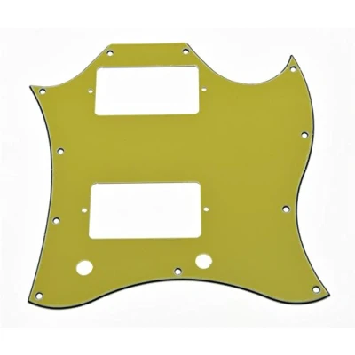 Abbildung von KAISH American Standard SG Full Face Pickguard Guitar Pick Guard for USA Special Yellow 3 lagig