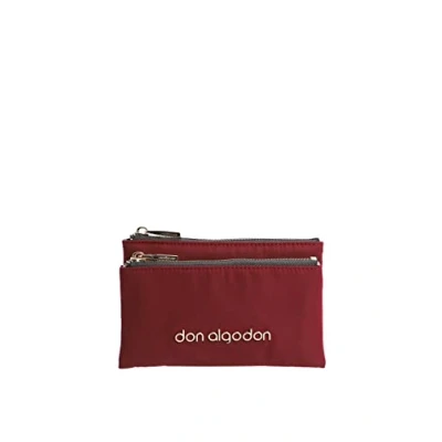 Abbildung von DON ALGODON Geldbörse für Damen mit Kreditkartenfächern und Geldbeutel Simona, Burgunderrot, 18x2x12 cm