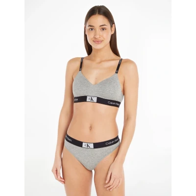 Abbildung von Calvin Klein Underwear Lined Bralette Tshirt BH, Damen, Größe: Large, Grey heather