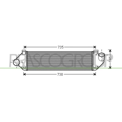 Abbildung von PRASCO FD422N001 Ladeluftkühler FORD: MONDEO 4 Turnier, S Max Mk1, FOCUS 3 VOLVO: V60 I, S80 II