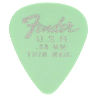 Abbildung von Fender Dura Tone Guitar Picks 351 Shape, .58, Surf Green, 12 Pack