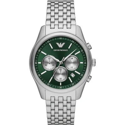 Abbildung von Emporio Armani Watch Chronograph silvercoloured, Herren, Größe: One Size, Silver coloured