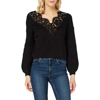 Abbildung von ONLY Damen Onlxenia Life L/S Knt Pullover, Schwarz, XS EU