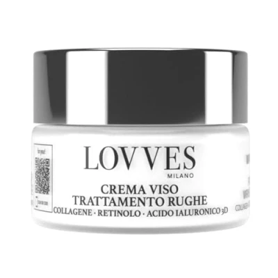 Abbildung von LOVVES Anti Falten Gesichtscreme mit Kollagen, Retinol und 3D Hyaluronsäure; Aufpolsternder Füller, Kompaktere Elastischere Haut, Fördert die Zellregeneration, Reduziert Hautflecken, 50 ml