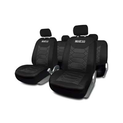 Abbildung von SPARCO BK SPC1016BK Sitzschonbezug schwarz PVC, Polyester vorne und hinten