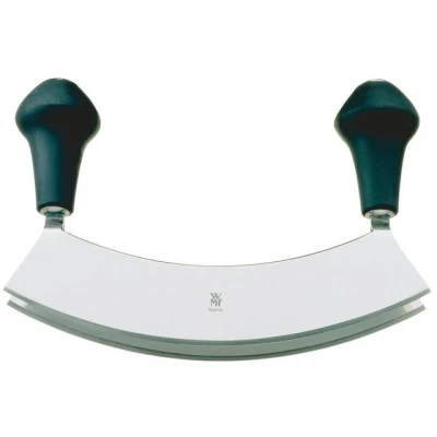 Abbildung von WMF Wiegemesser, Länge 17,5 cm, 2 Klingen aus Spezialklingenstahl, Cromargan Edelstahl 18/10, Kunststoffgriffe