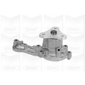 Abbildung von GRAF PA949 Wasserpumpe mit Dichtung mechanisch Messing für Keilrippenriementrieb HONDA: CIVIC 8 Hatchback, Jazz 2 Schrägheck