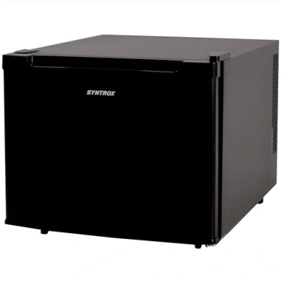 Abbildung von Syntrox 35 l Kleiner Mini Kühlschrank schwarz Bundal Barkühlschrank Minibar, geräuscharm, kompakt, LED Innenbeleuchtung, leicht zu reinigen