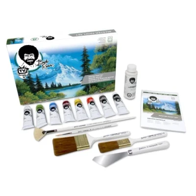 Abbildung von Bob Ross Ölfarbe Landschaft Master oder Basic Paint Set (Meister Basis Mal Set), 15 teiliges Landschaftsgemälde &quot;The Joy of Painting&quot;