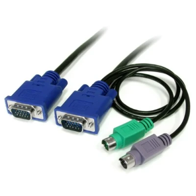 Abbildung von StarTech.com 1,8m 3 in 1 PS/2 VGA KVM Kabel Kabelsatz für Switch / Umschalter, 6ft