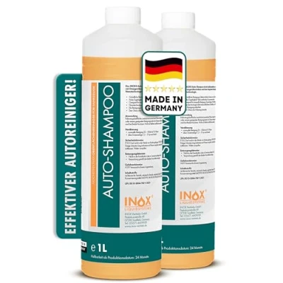 Abbildung von INOX® Nano Line Autoshampoo Konzentrat 2x1L Autoreiniger für PKW, LKW, Wohnmobil und Motorrad Hochdruckreiniger Sanfte Reinigung