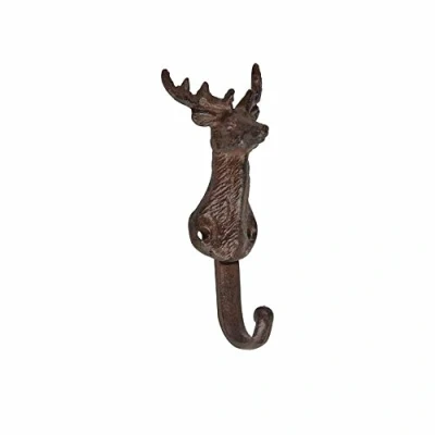 Abbildung von esschert design Wandhaken Hirsch Haken Geweih braun Deko Landhaus Gusseisen Garderobenhaken