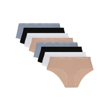 Abbildung von Dim Damen Lot de Boxers Les Pockets Ecodim X8 Boxershorts, Schwarz/Weiß/Grau/Hautfarben, X Large (8er Pack)