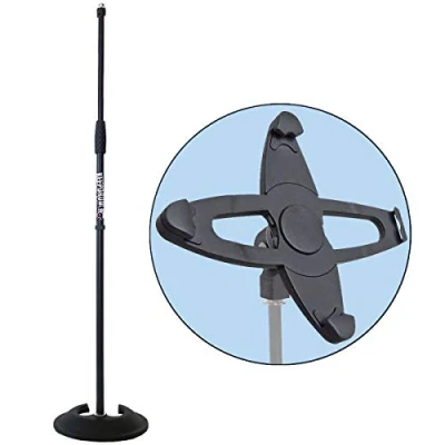 Abbildung von keepdrum MS096 Mikrofoinständer Stativ gerade + iPH01 Tablet Pad Halter
