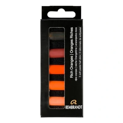 Abbildung von Rembrandt Soft Pastell Set Rich Oranges 5 Halbpastelle