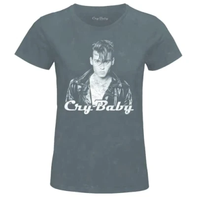 Abbildung von Cry Baby Damen WOCRYBATS007 t Shirt, Grau gewaschen, X Large