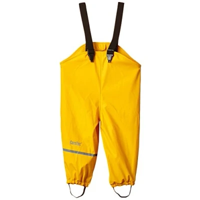 Abbildung von CareTec Unisex Kinder Rain Overall Pu W. Fleece Regenhose, Yellow (324), 74 EU