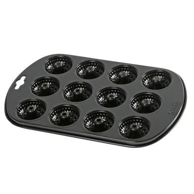 Abbildung von Original Kaiser Inspiration Mini Gugelhupfform für 12 Muffins, Muffinform Backblech 29x18cm, antihaftbeschichtet, klein, kurze Backzeit