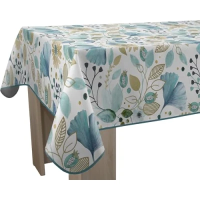 Abbildung von Le linge de Jules Fleckenabweisende Tischdecke Bloom rechteckig 150 x 240 cm