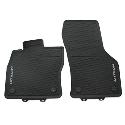 Abbildung von Volkswagen 3G8061502 82V Gummimatten Allwettermatten Original Gummi Fußmatten titanschwarz 2 teilig vorn