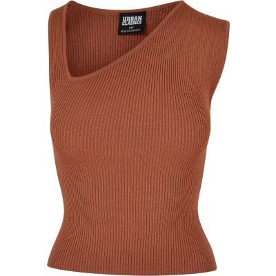 Abbildung von Urban Classics Damen Asymmetric Top, Damen, Größe: Large, Terracotta