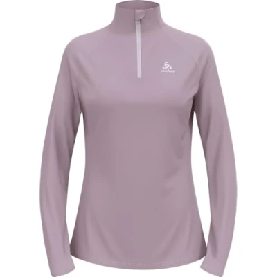Abbildung von Odlo Damen Laufshirt Langarm Essential Ceramiwarm I Sport Shirt Oberteil Midlayer Fitness Fleece Jacket, Silver Cloud, L EU