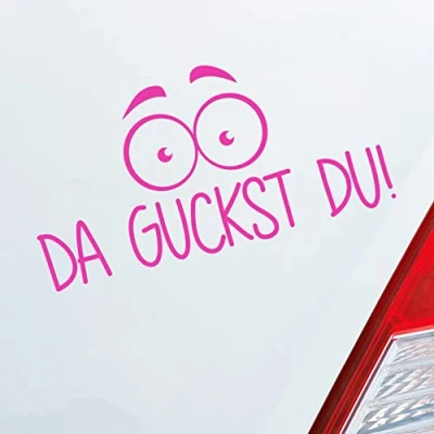 Abbildung von Hellweg Druckerei Da guckst du! Augen wundern Auto Aufkleber Sticker Heckscheibenaufkleber