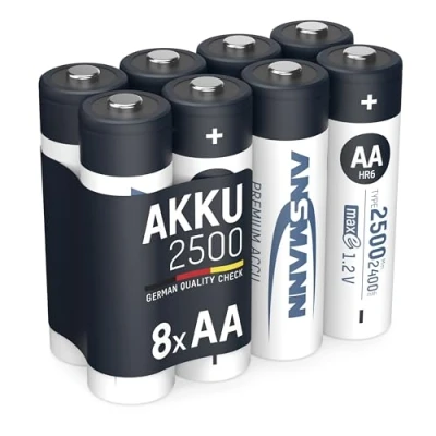 Abbildung von ANSMANN AG Akku Mignon AA 2500mAh 1,2V NiMH, 8 Stück 2500 mAh (1.2 V)