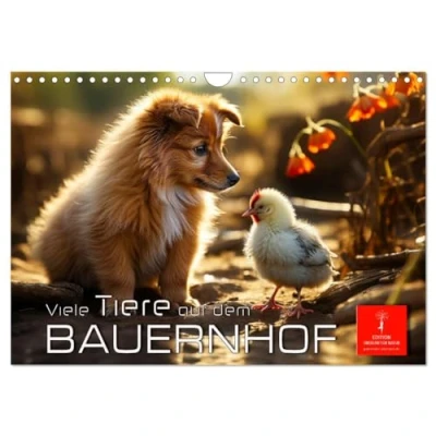 Abbildung von Viele Tiere auf dem Bauernhof (Wandkalender 2025 DIN A4 quer), CALVENDO Monatskalender