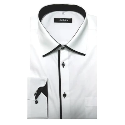 Abbildung von Huber Hemden Businesshemd HU 0100 Kentkragen Kontraststoff Regular Fit gerader Schnitt, Made in EU